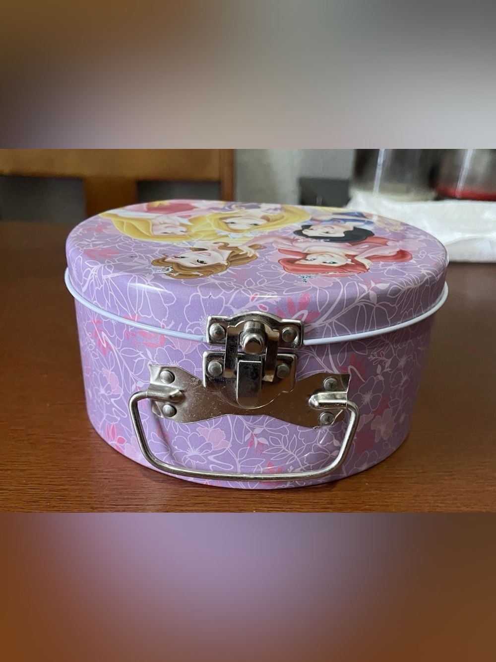 DISNEY PRINCESS Tin Metal Box Mini Container Handle - Picture 7 of 11